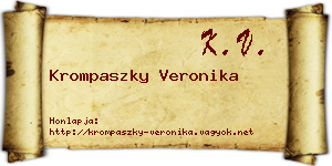 Krompaszky Veronika névjegykártya